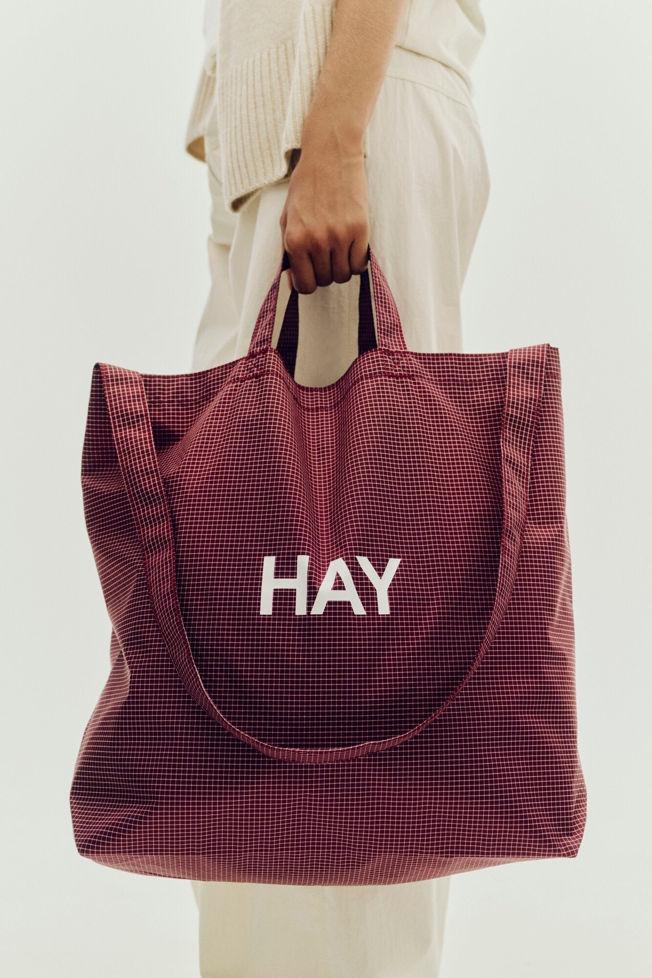 Grid crossbodytaske - Burgundy